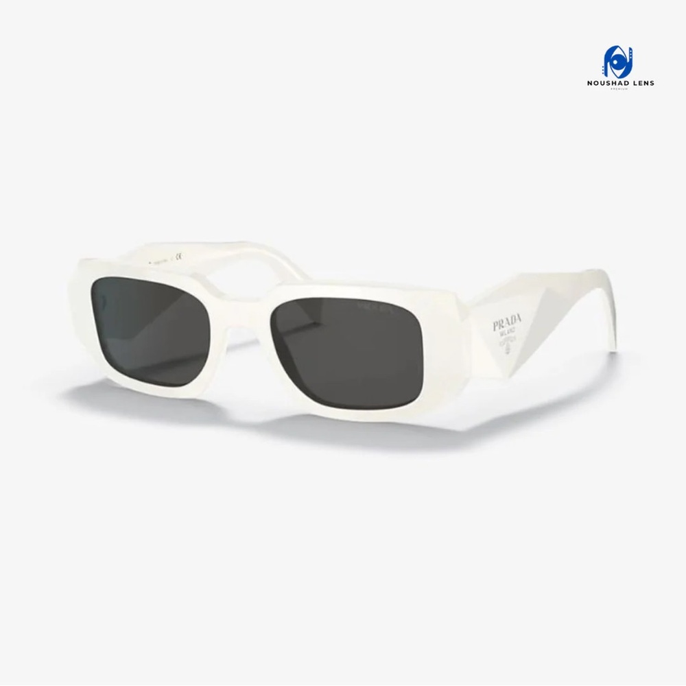 Prada White Rectangular Sunglasses - image 1